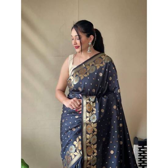 Semi Silk Saree-BR-S-A0001E