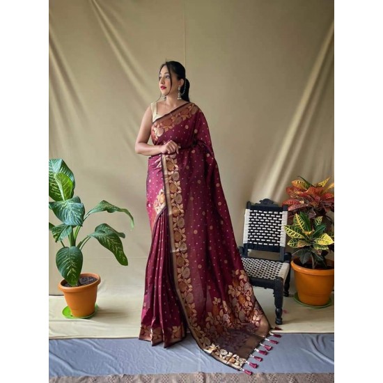 Semi Silk Saree-BR-S-A0001D